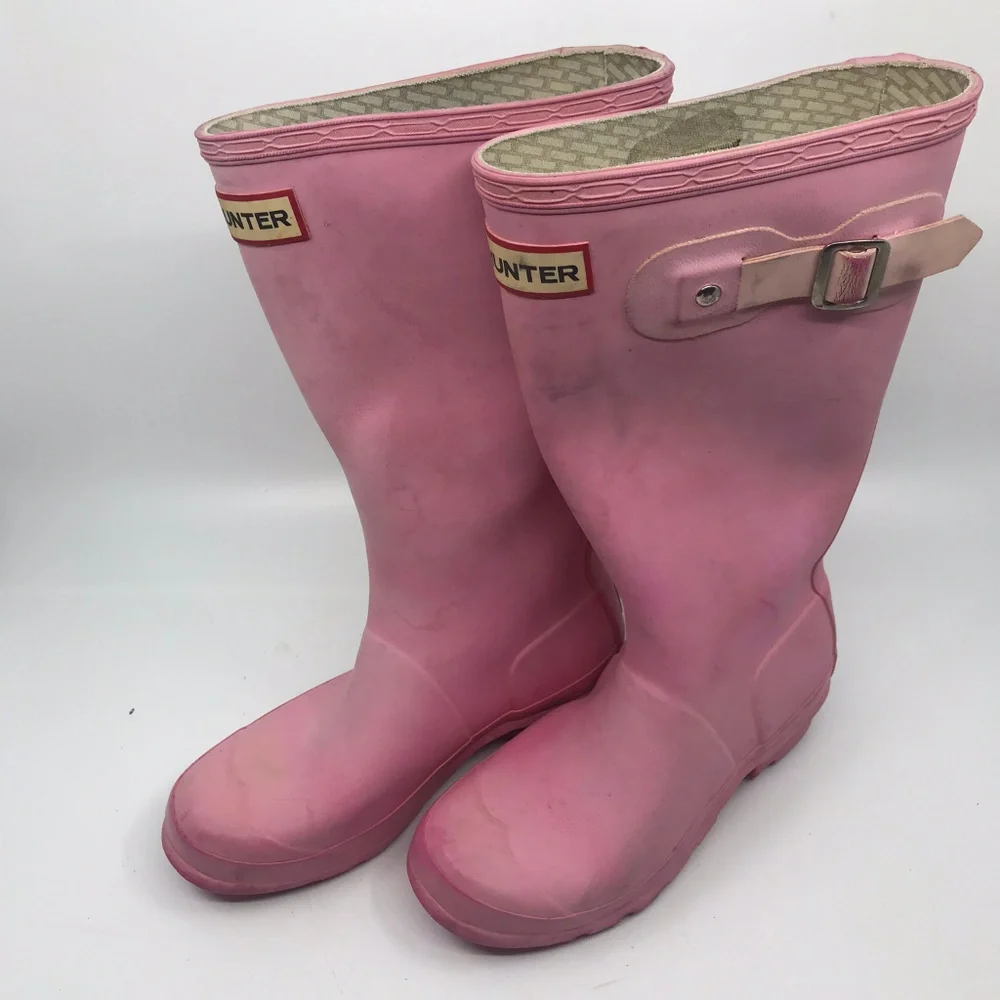 Unisex Hunter Boots Pink Size US 2M/3F - Picture 5 of 6